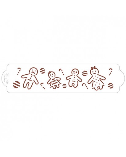 Decora Stencil gingerbread family