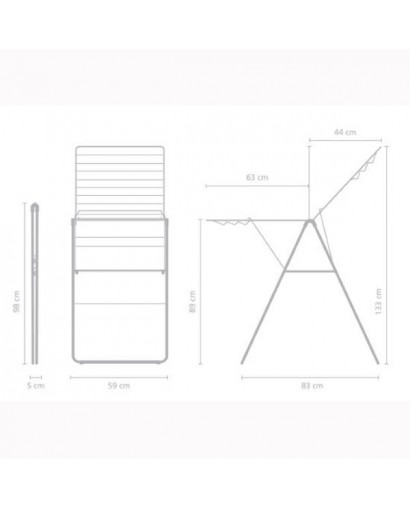 Brabantia Stendibiancheria HangOn 20 m grigio