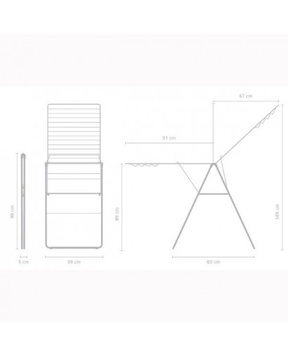 Brabantia Stendibiancheria HangOn 25 m nero