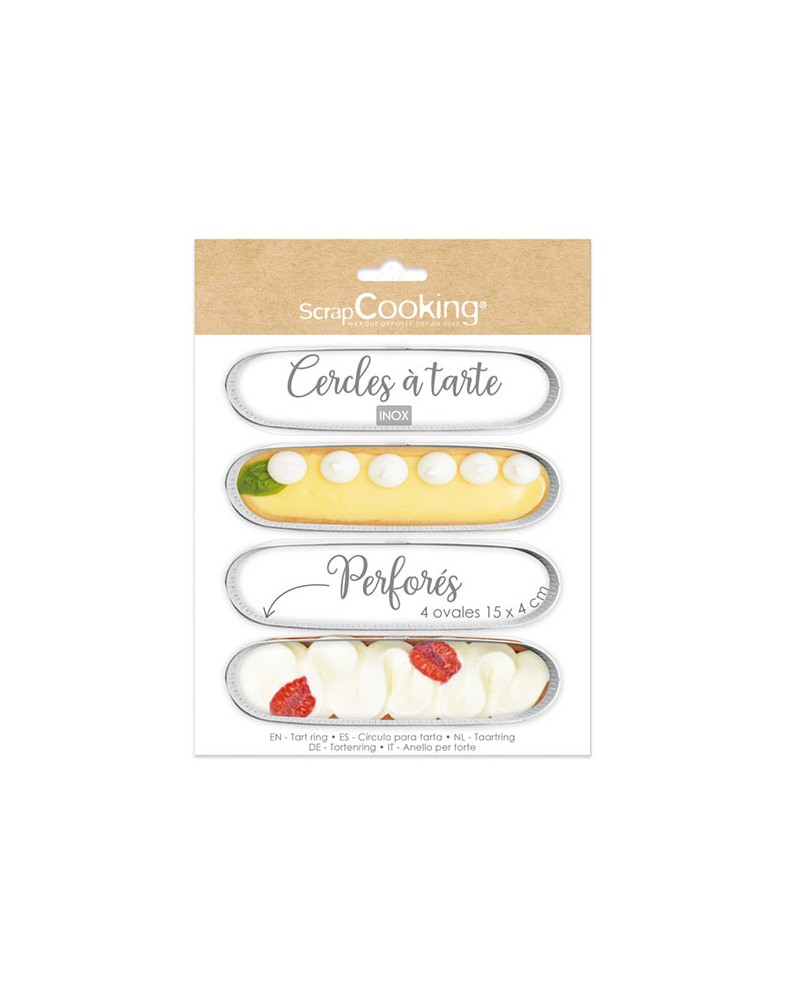 Scrapcooking 4 anellii microforati ovali