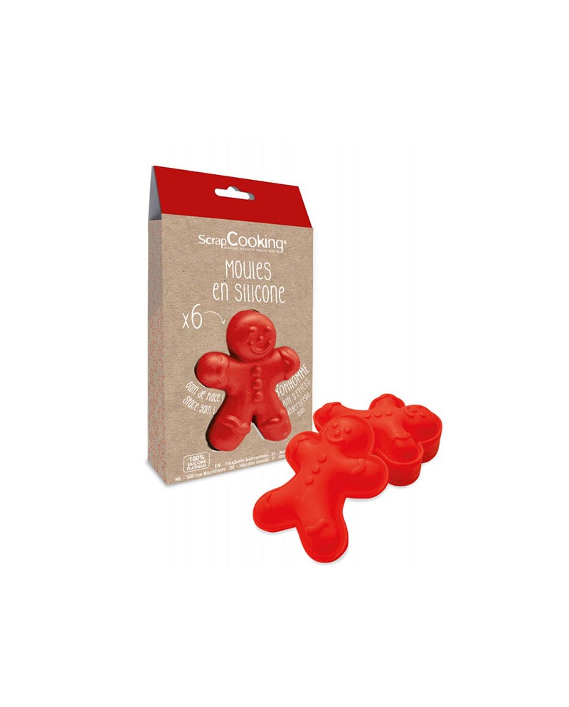 Scrapcooking Gingerman 6 stampi silicone