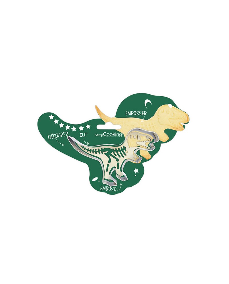 Scrapcooking Tagliabiscotto e goffratore dinosauro