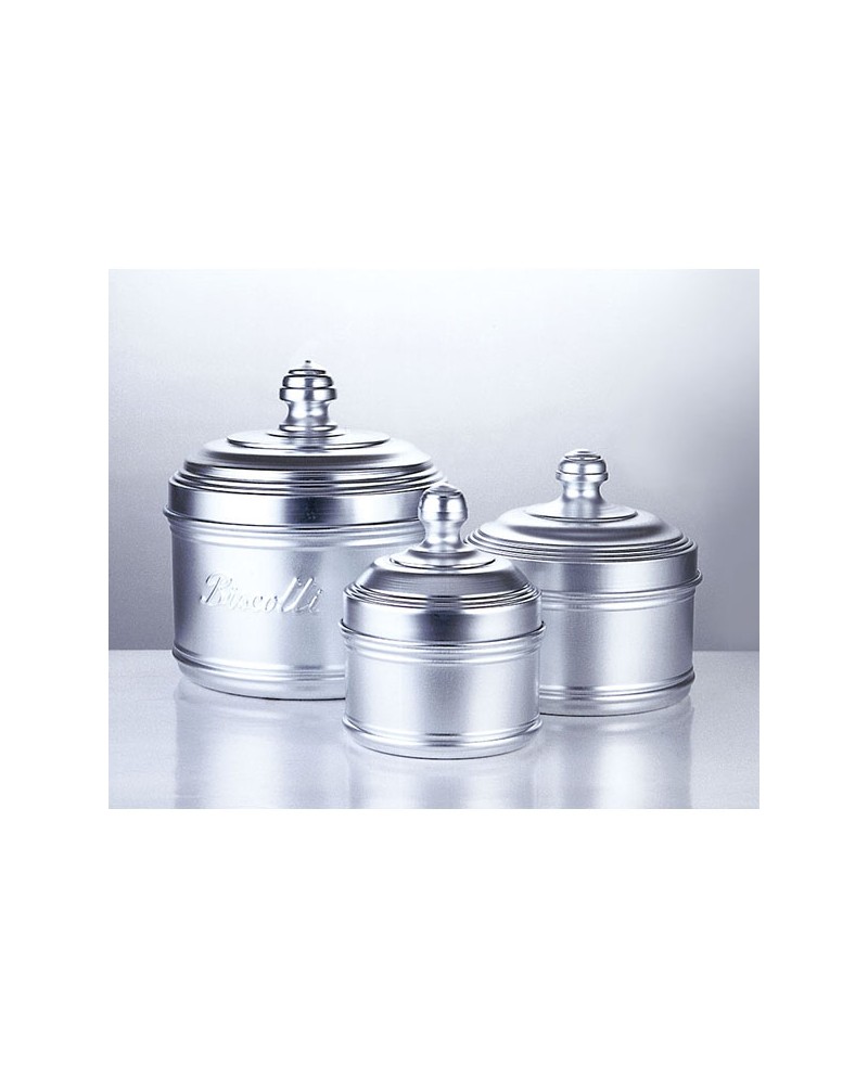 Ottinetti Contenitore basso alluminio opaco neutro d. 13