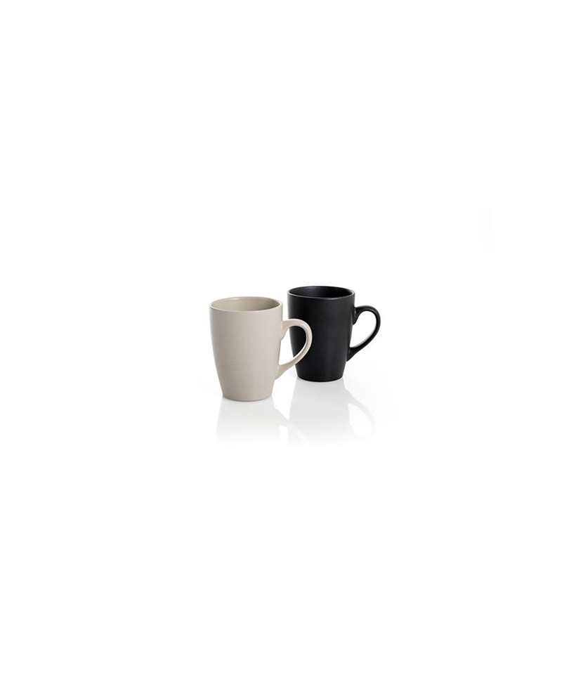Evviva Marrakesh set 2 tazze mug tortora e nero