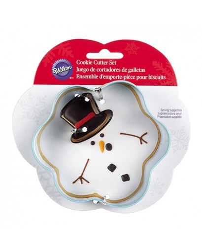 Wilton Set 2 tagliapasta pupazzo di neve con cappello