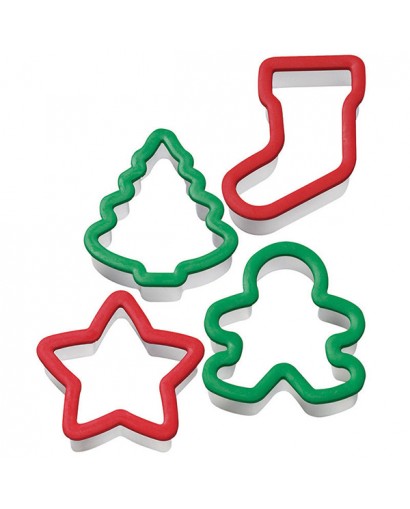 Wilton Set 4 tagliapasta grippy natalizio
