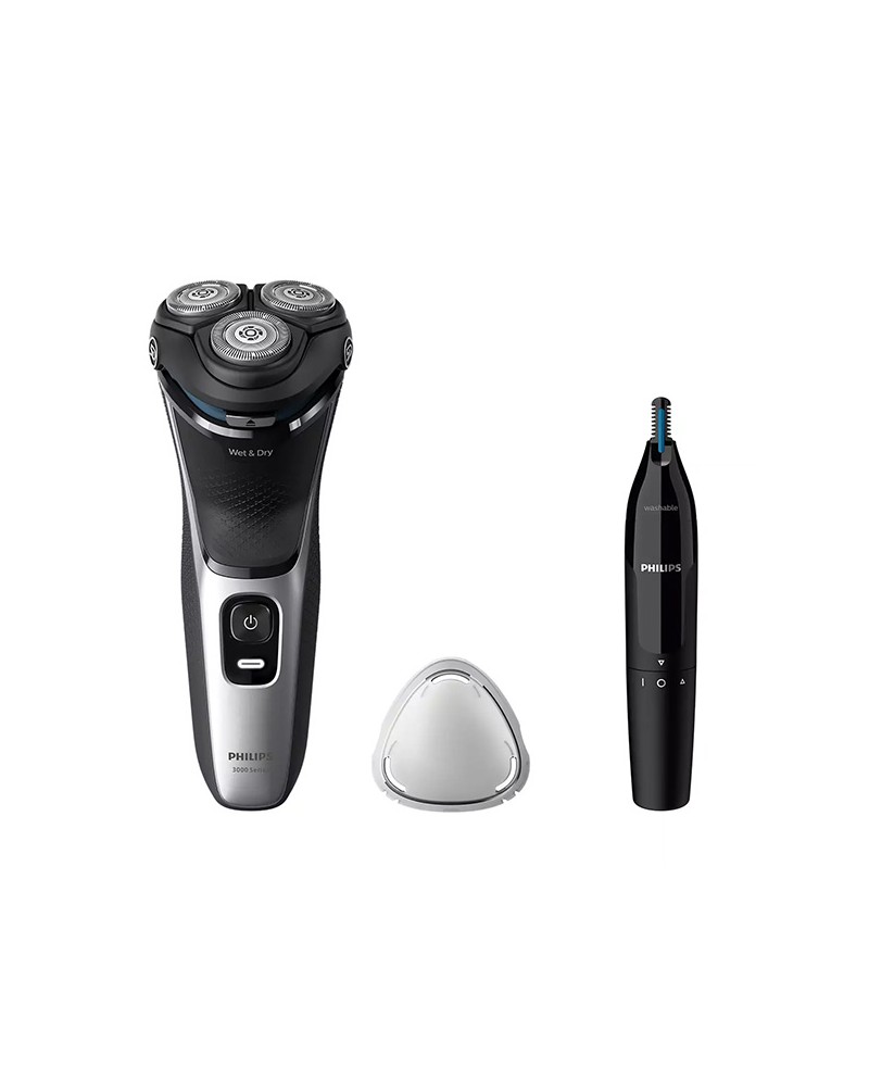 Philips S3143 serie 3000 rasoio elettrico + rifinitore peli