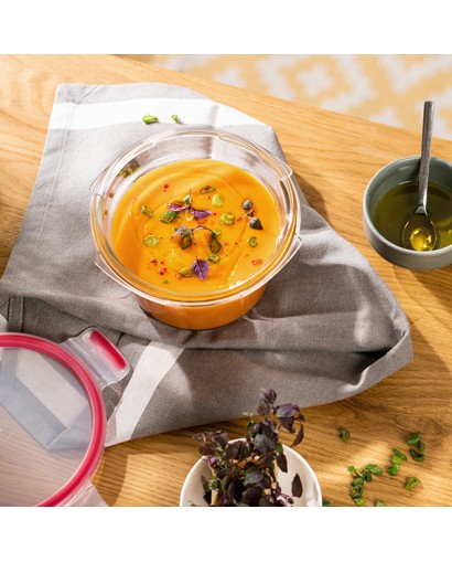 Emsa Clip & Close vetro contenitore salvafreschezza rotondo 100 ml