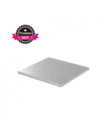 Decora Sottotorta quadrato argento 45 cm