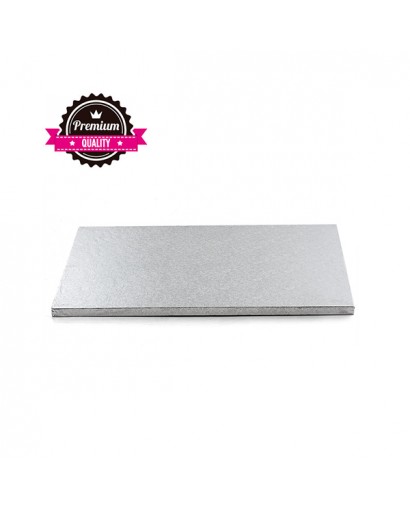 Decora Sottotorta rettangolare argento 20 x 30