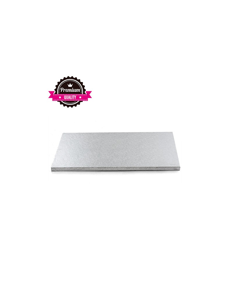 Decora Sottotorta rettangolare argento 20 x 30