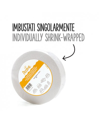 Decora Disco polistirolo bianco h 7,5 d. 15