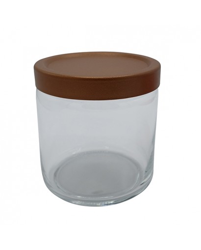 Ottinetti Contenitore vetro coperchio rame 0,75 l