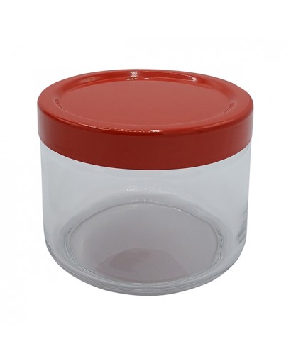 Ottinetti Contenitore vetro coperchio rosso 0,50 l