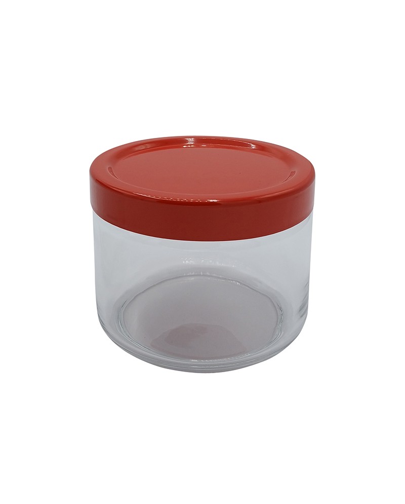 Ottinetti Contenitore vetro coperchio rosso 0,50 l
