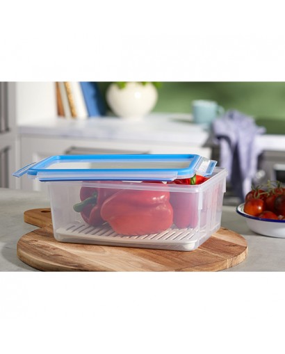 Emsa Clip & Close contenitore rettangolare con griglia 3,7 l