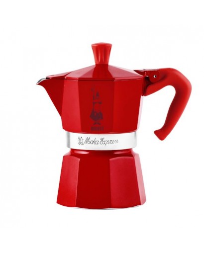 Bialetti Moka color caffettiera rossa 3 tazze