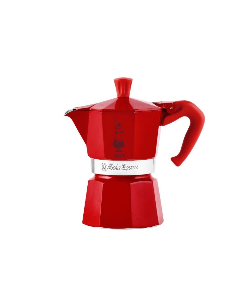Bialetti Moka color caffettiera rossa 3 tazze