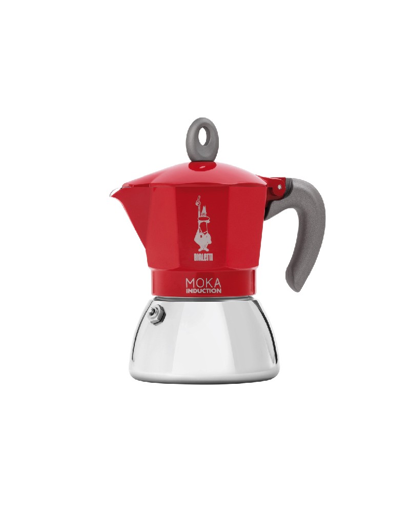 Bialetti Moka induction caffettiera rossa 4 tazze