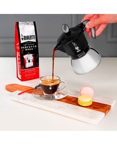 Bialetti Moka induction caffettiera nera 4 tazze