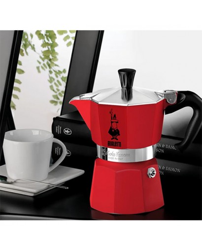 Bialetti Moka express caffettiera rossa 3 tazze