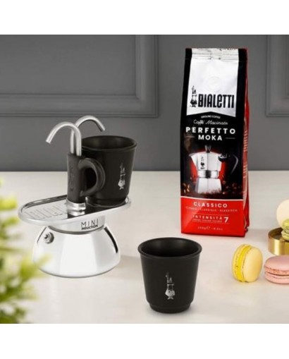 Bialetti Caffettiera mini induction + 2 bicchieri
