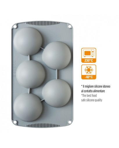 Decora Stampo in silicone mezza sfera 8 cm