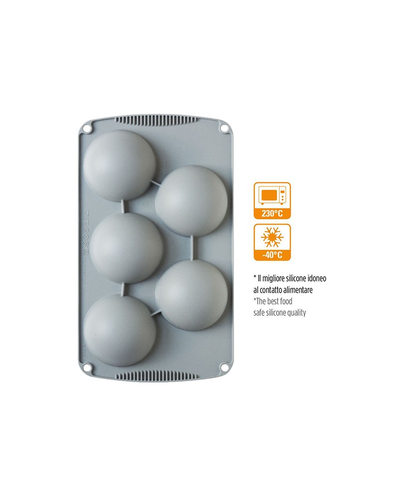 Decora Stampo in silicone mezza sfera 8 cm