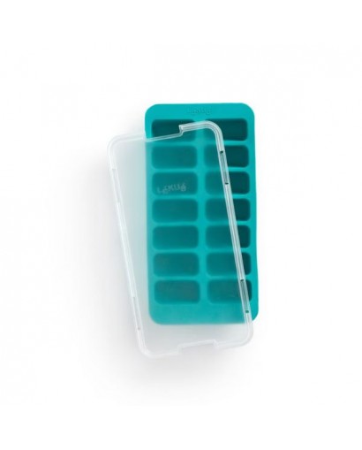 Lekué Forma ghiaccio cubetti rettangolare con coperchio turchese