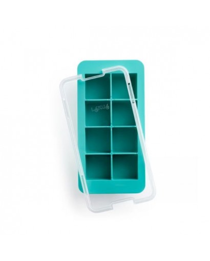 Lekué Forma ghiaccio cubetti XL con coperchio turchese