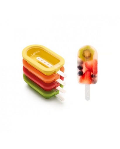 Lekué Set 4 stampi per ghiaccioli impilabili