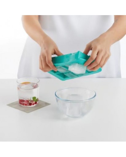 Lekué Forma ghiaccio cubetti XL con coperchio turchese
