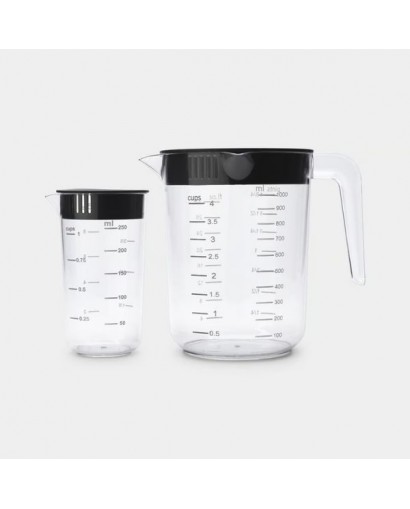 Brabantia Set 2 caraffe graduate con coperchio