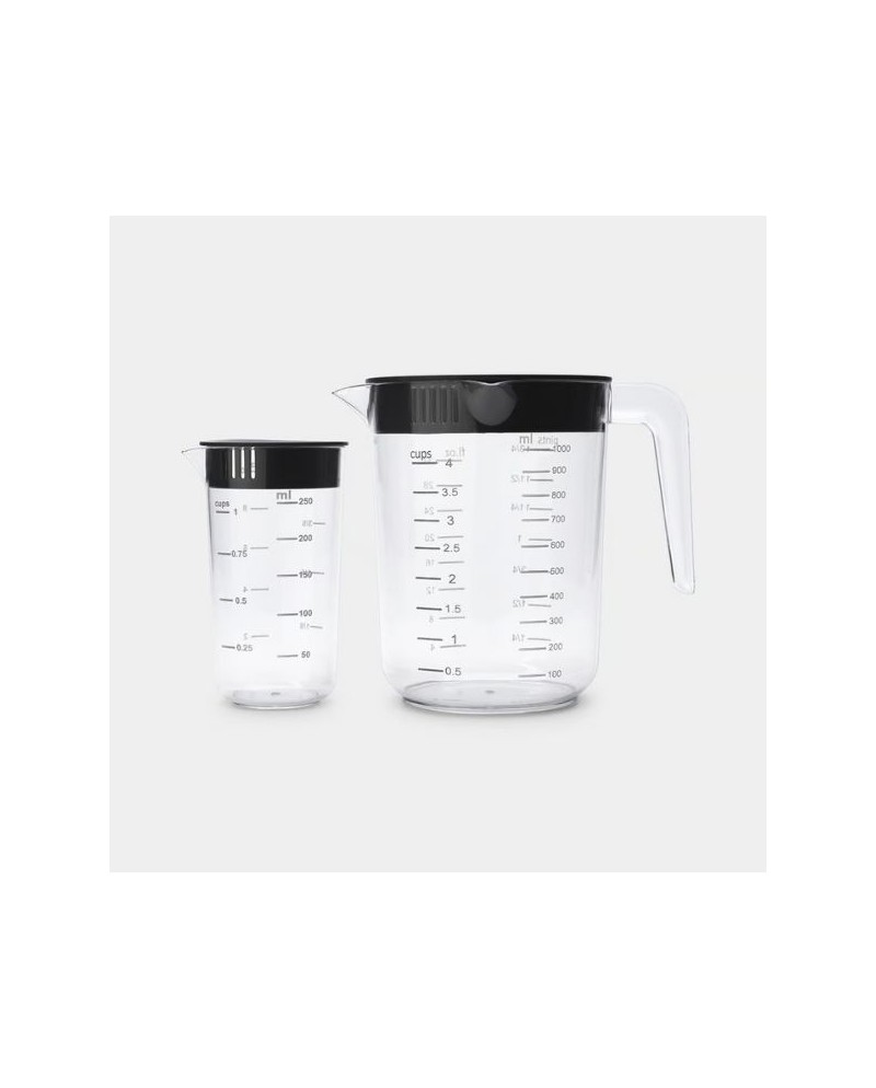 Brabantia Set 2 caraffe graduate con coperchio