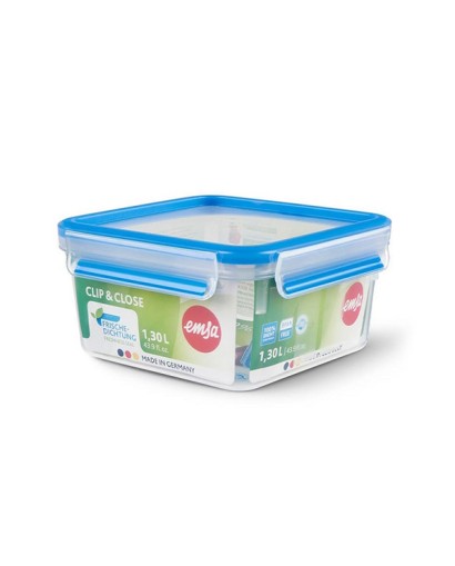 Emsa Clip & Close contenitore quadrato 1,30 l