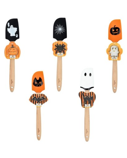 Birkmann Halloween spatola in silicone + tagliabiscotto