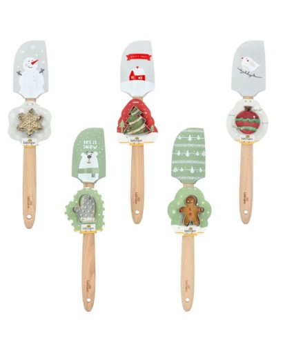 Birkmann Natale spatola in silicone + tagliabiscotto