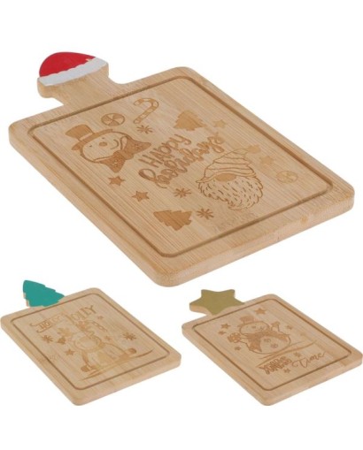 Koopman Tagliere natalizio con manico colorato