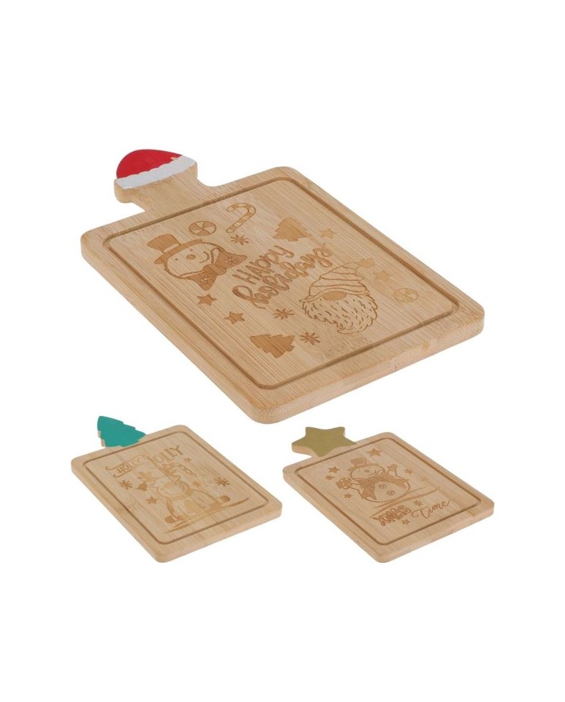 Koopman Tagliere natalizio con manico colorato