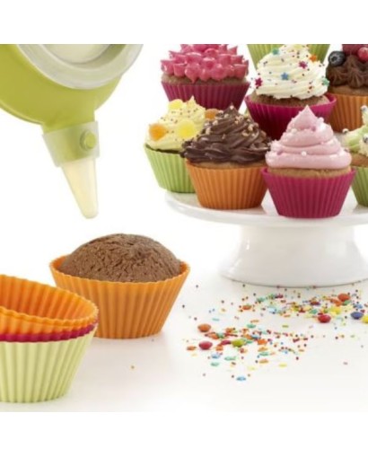 Lekué Set 6 pirottini muffin silicone d. 7