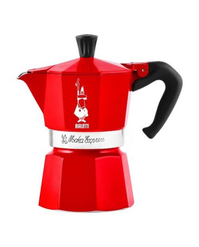 Bialetti Nutcracker caffettiera rossa 3 tazze