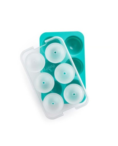 Lekué Forma ghiaccio cubetti sfera XL con coperchio turchese