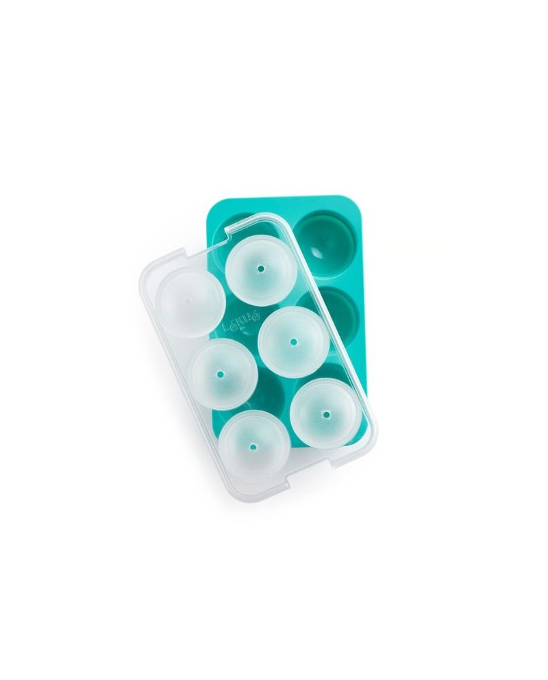 Lekué Forma ghiaccio cubetti sfera XL con coperchio turchese