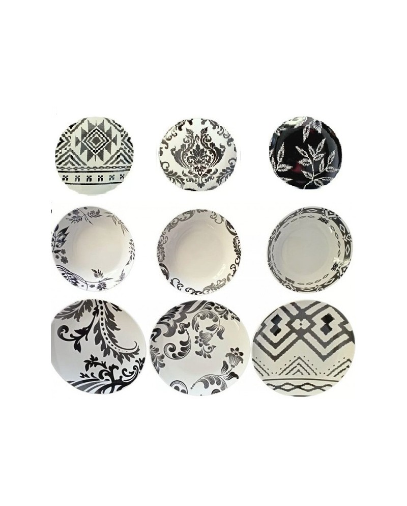 Fade Black & White servizio tavola