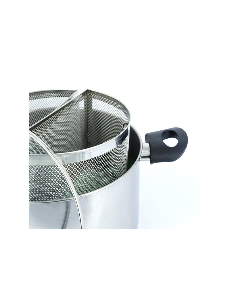 Steel Pan 2 cestelli pentola con pinza