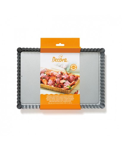 Decora Stampo crostata fondo mobile rettangolare