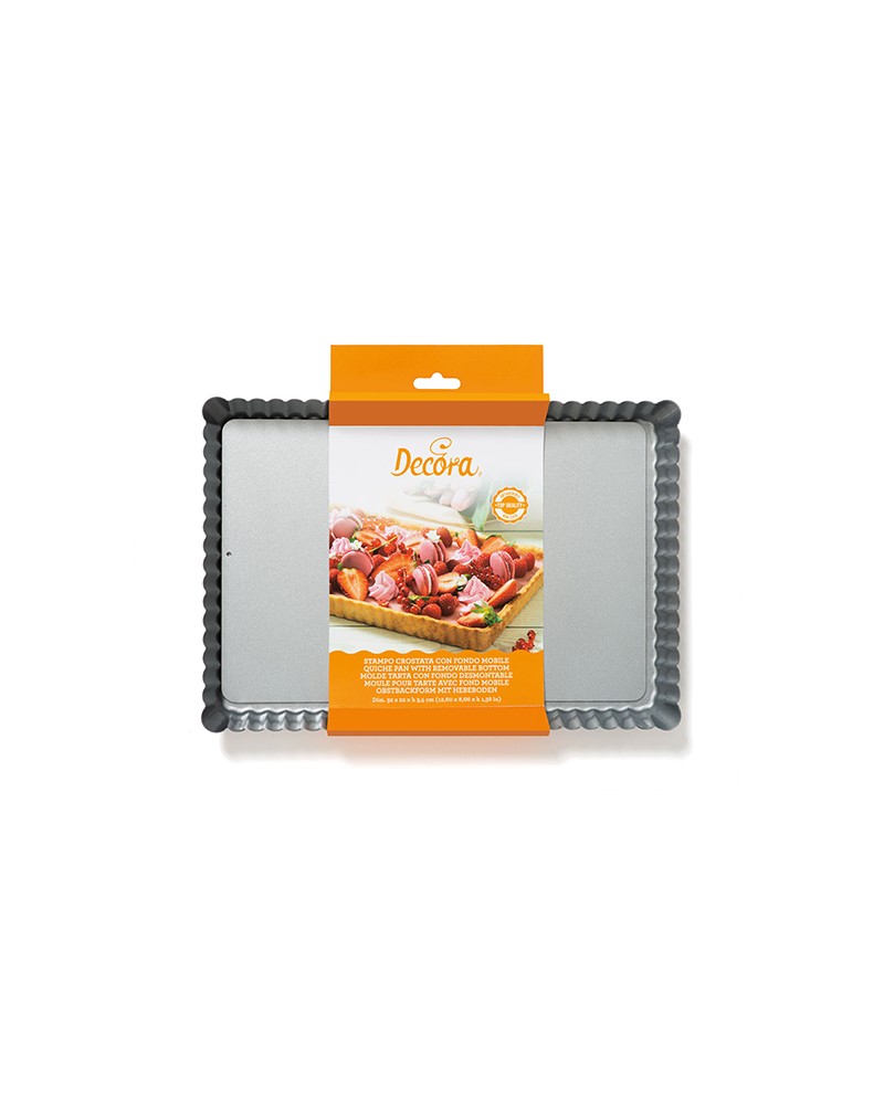 Decora Stampo crostata fondo mobile rettangolare