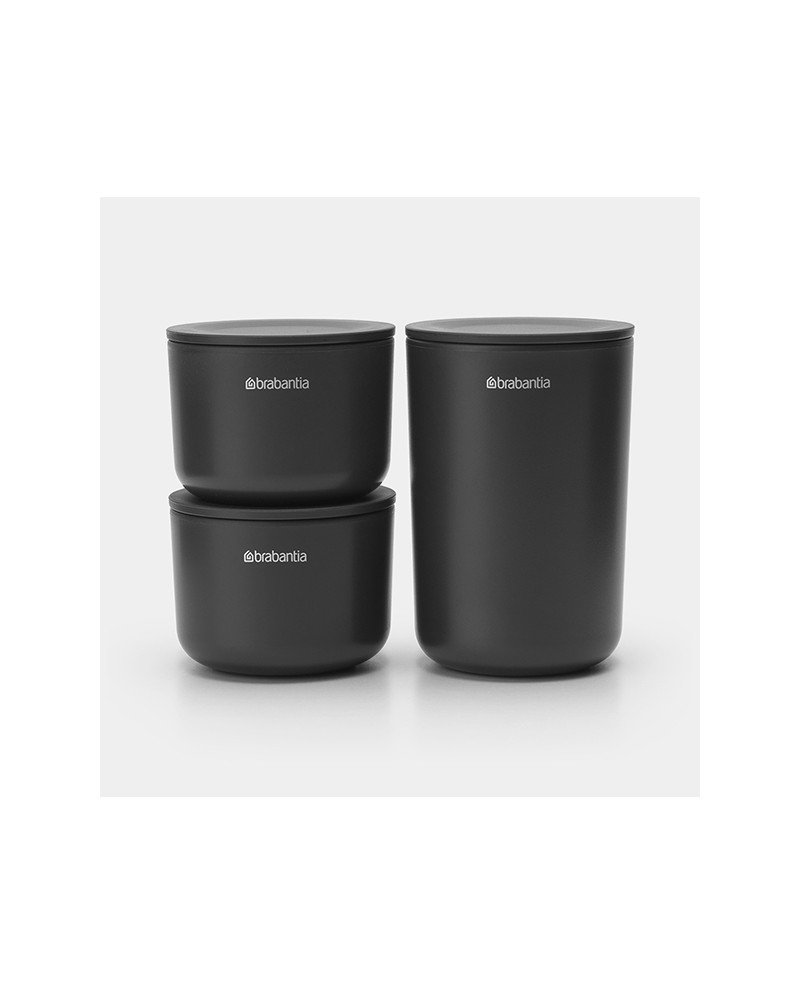 Brabantia Contenitori portaoggetti serie da 3 grigio