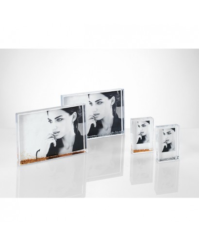 Mascagni Portafoto in acrilico con glitter argento 13 x 18