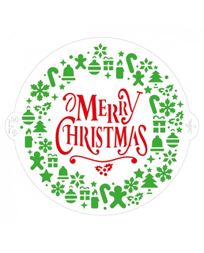 Decora Stencil ghirlanda merry christmas